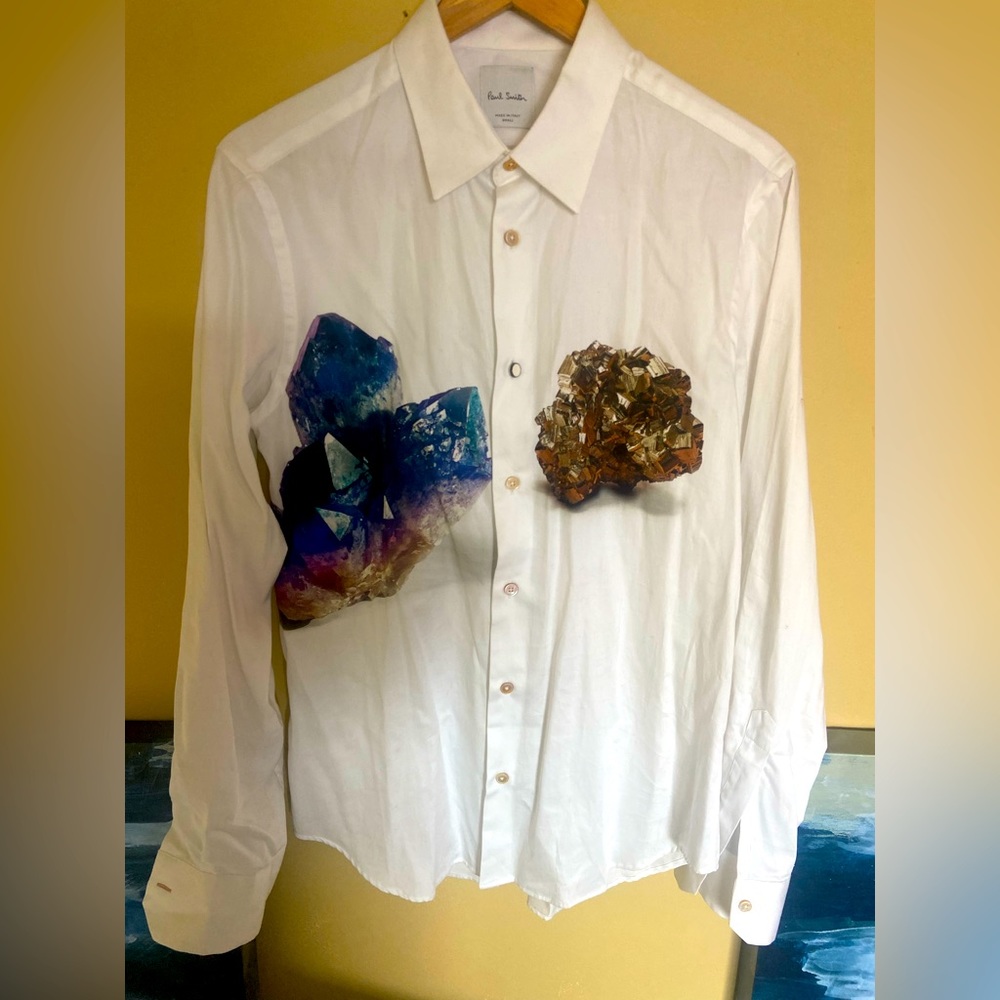 (RARE find )Paul smith unisex unique prints white shirt